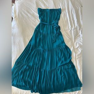 Naked Zebra Maxi sleeveless ruched dress